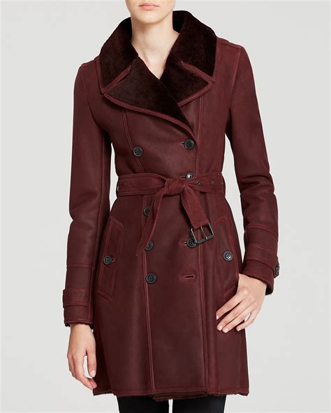 burberry brit feersdale shearling trench coat|Burberry camden trench coats.